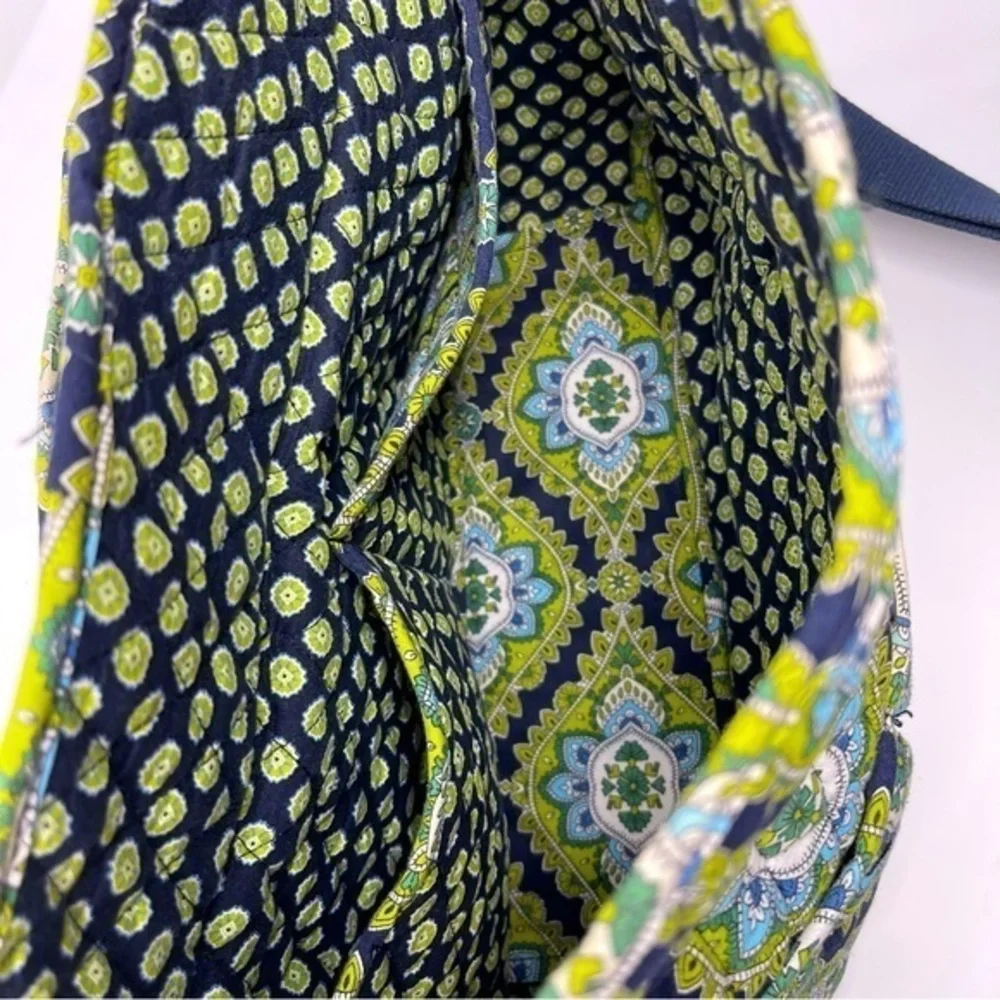 Vera Bradley Laptop Large Messenger Adjustable Wide‎ Strap Greens Blues White - Picture 13 of 14